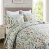 Travan 3-Piece Quilt Set Quilted Bedspread Lightweight Coverlet Set Garden