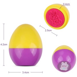 Faburo Easter Egg Stampers, 12pcs Easter Stamps for Kids Eater Hunt Egg Hunt Game Easter Party Easter Gifts for Children