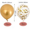 OTMVicor Vicor Metallic Gold Latex Balloons - 15 Pieces, 12