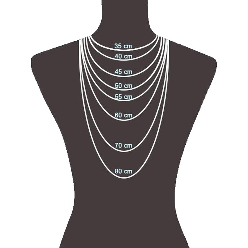 cai 132250546-55 Men's Pendant with Chain 925 Sterling Silver 55