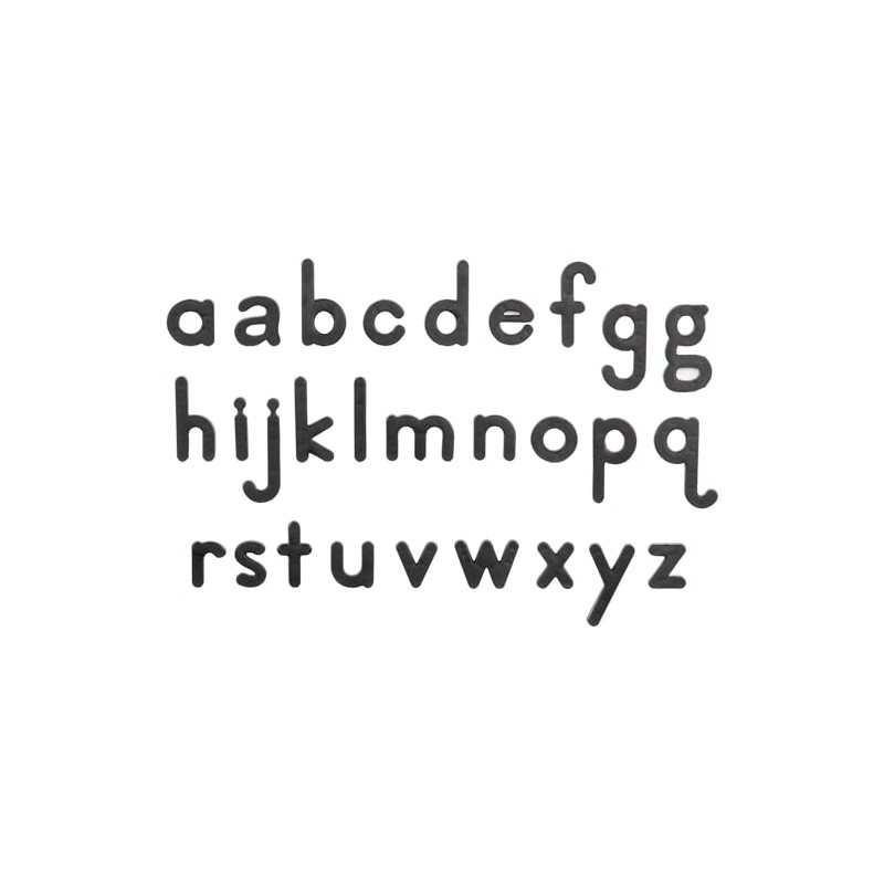 Really Good Stuff EZRead Black Plastic Magnetic Letters - Lowercase,