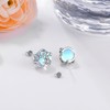 Octopus Earrings for Women, 925 Sterling Silver Moonstone Stud Earrings,