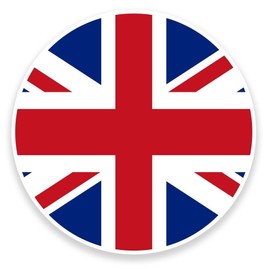 2 x 10cm/100mm Union Jack UK British Flag Map Window Cling Sticker Car Van Campervan Glass #9067