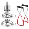 Stainless Steel Canning Funnel Set, Jar Funnel Lifter with Grip