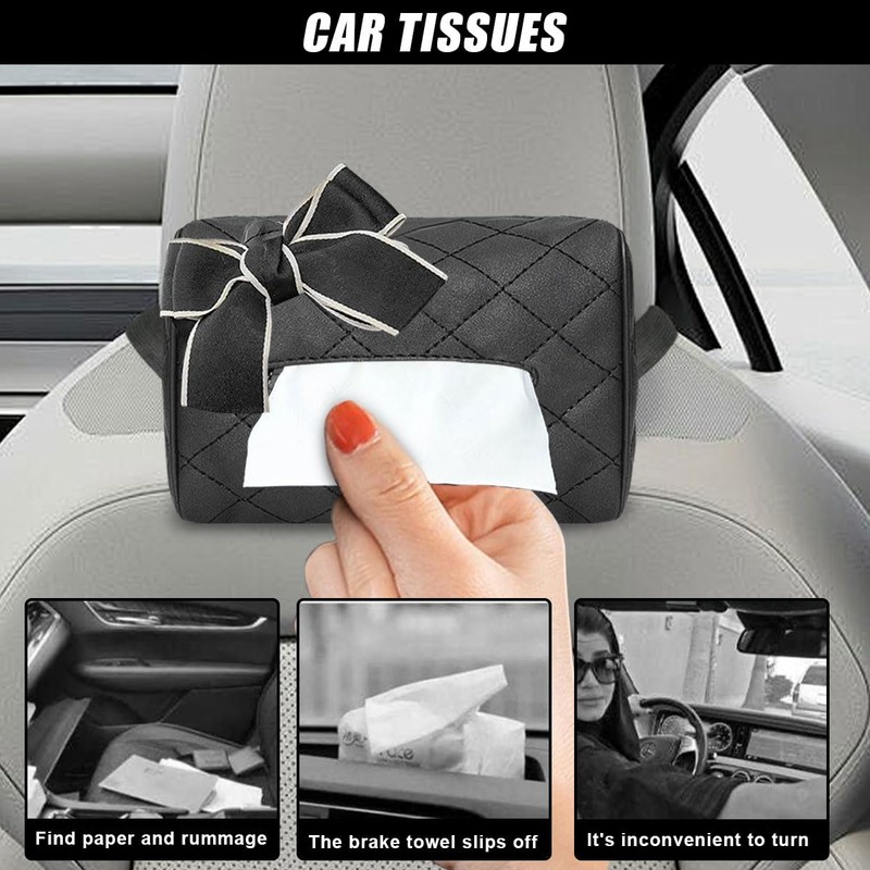 DUSCOKE Large Car Tissue Holder for 120 Standard Tissues –