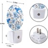 EKOBLA Vintage Blue Hummingbirds Night Light Peony Flowers with Grey