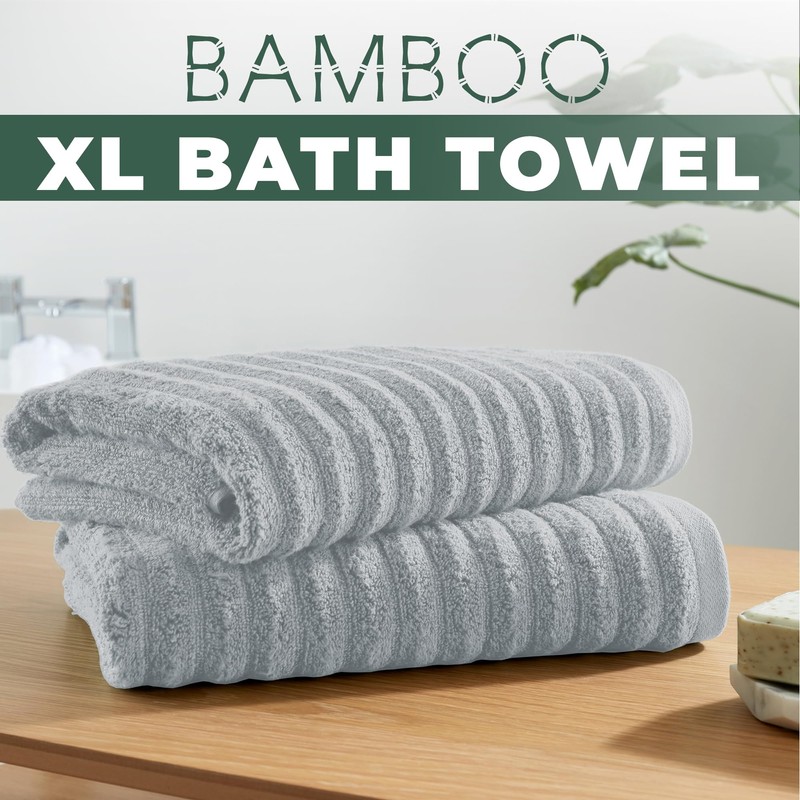 Towelogy Bamboo Extra Large Bath Towels (90x140cm, 1 Pack) -