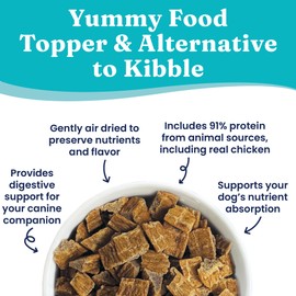 Solid Gold Air Dried Dog Food Toppers for Picky Eaters - Healthy Dog Treats Made with Real Chicken to Serve as Meal Topper or Dog Treat - Supports Muscle Growth, Immunity, and Healthy Digestion - 4 oz