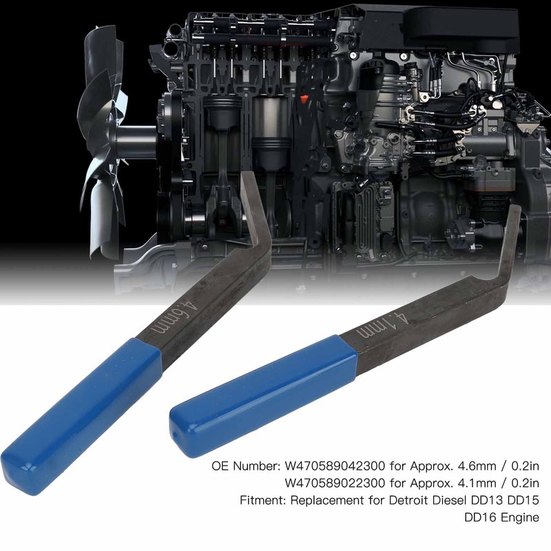 2Pcs Engine Brake Adjustment Tool W470589042300 Jake Brake Feeler Gauge