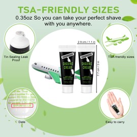 10ml/0.35fl oz Shaving Cream Bulk Travel,Disposable Shaving Cream in Bulk Travel Shave Cream for Homeless Hotel（pack of 60)