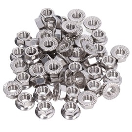 304 Stainless Steel Serrated Flange Nut, M10 Flange Hex Lock Nuts Fastener Accessory Kit, Nut Set
