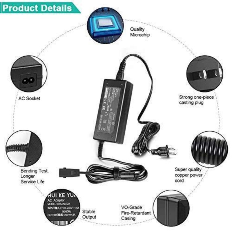 Marg 2-Prong 29V 2A AC DC Adapter for Okin SP2-B