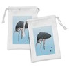 Lunarable Whale Fabric Pouch Set of 2, Giant Humpback Whale