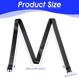 Physical Therapy Strap, Extremity Mobilization Belt, Manual Traction Strap, Adjustable Stretch Strap for Stretching Yoga Leg Shoulder Exercise (Black)