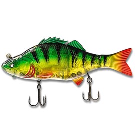 Monkey Lures Swimbait Purge Glider 17.5 cm - Floating Glidebait, Swimbait Pike, Pike Bait, Large Bigbait Pike Bait, Big Bait for Pike Fishing, Predator Fish Bait (Perch Scam)