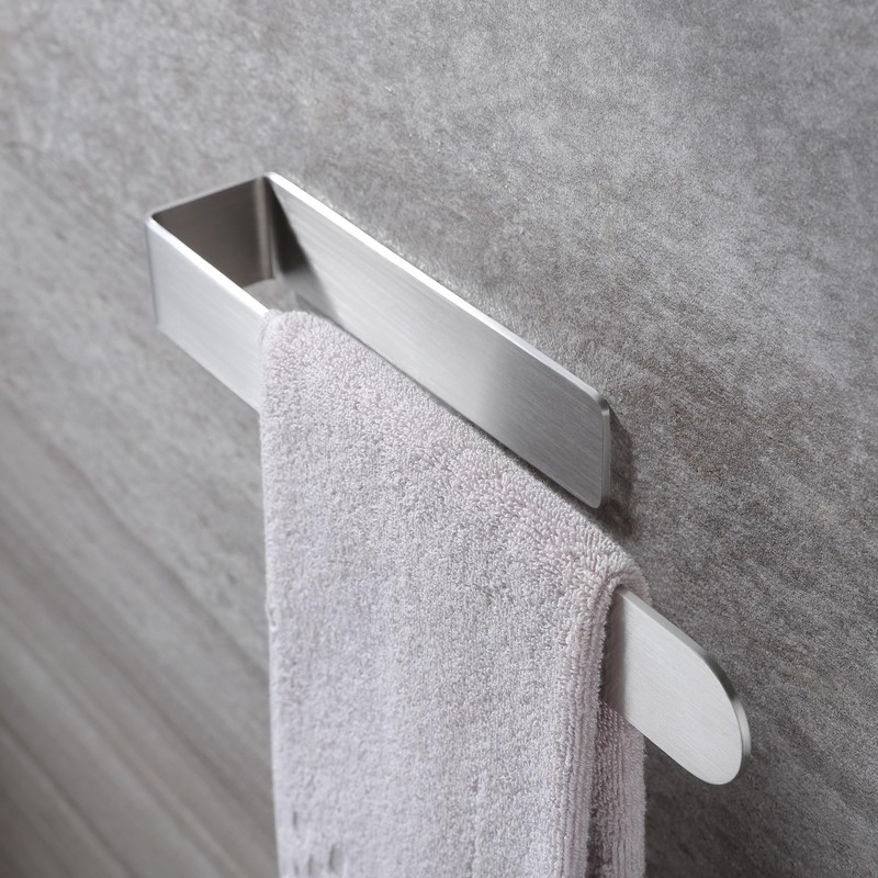RUICER Towel Rail No Drilling 30 cm Stainless Steel Towel