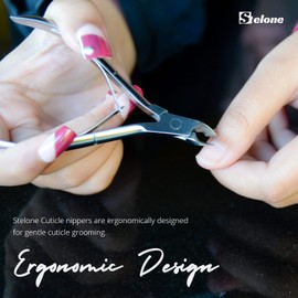 Stelone Cortador de cutículas afilado, de acero inoxidable, para pedicura, manicura, manicura, uñas