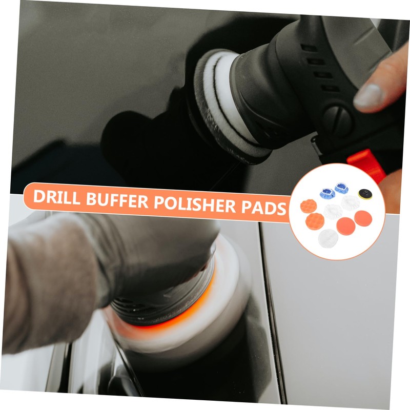 IWOWHERO 10pc Car Polisher Accessories Kit Car Buffing Pads Set