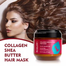 Ecolchi Collagen Hair Mask, Deep Repair Conditioning Hair Treatment 500ml