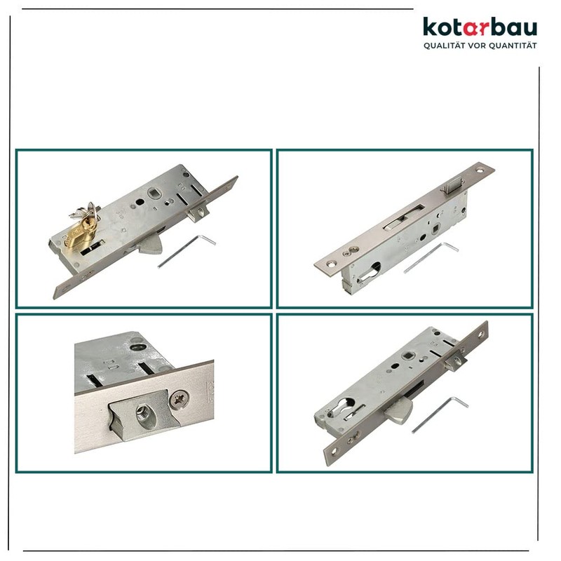 KOTARBAU Tubular Frame Lock 92 mm Backset 30/35 mm Stainless