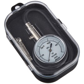 Amon 4949 Air Gauge with Hose, Tire Gauge, Air Pressure, Maximum Measured Value of 500 kPa, Case Included