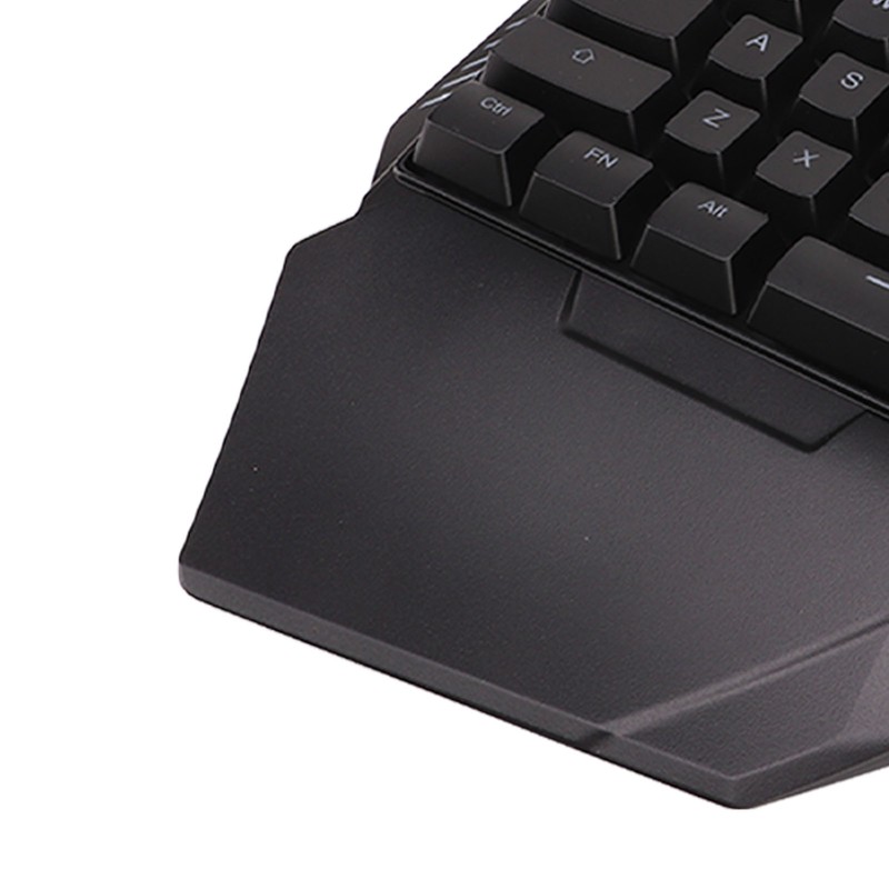 One Handed Keyboard Mouse Set Wired 35 Keys RGB Backlight