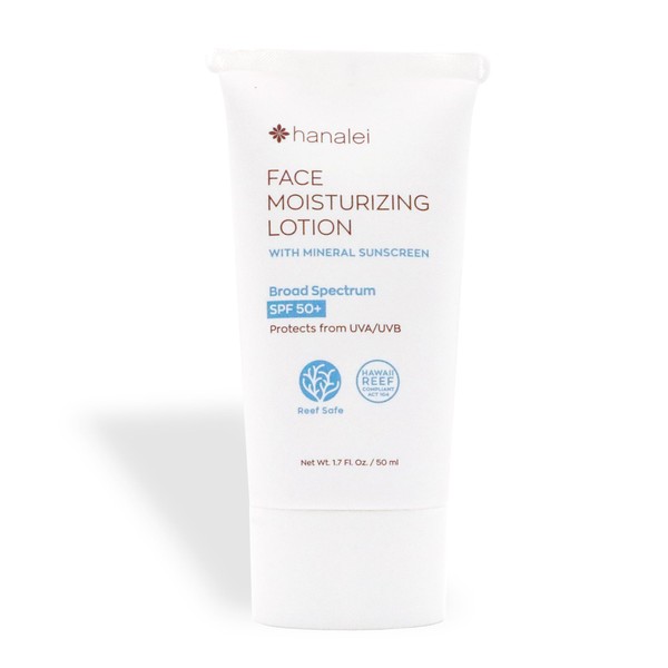 Hanalei Face Moisturizer with Mineral Sunscreen Zinc Oxide | Broad