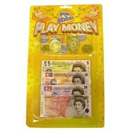 Play Money Sterling Pounds Coins & Notes (T09378)