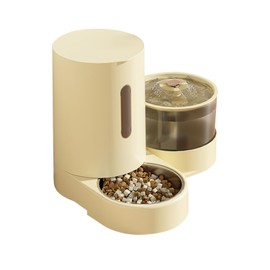 TEBTDN Automatic Cat Feeder Set: Two-in-one Gravity Feeder and Automatic Water Dispenser - Suitable for Small and Medium Sized Dogs, Cats, Rabbits - Gift for Office Workers, Travelers, cat Lovers