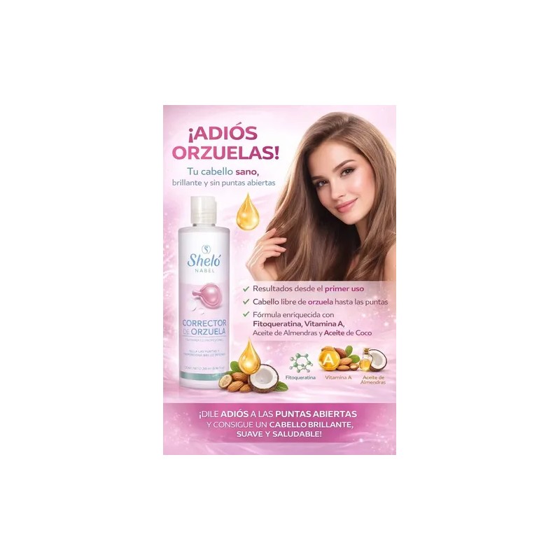 2 Corrector De Orzuela Sella Las Puntas 265ml Shelo Nabel