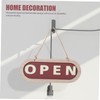 Ipetboom Rustic Hanging Plaque Double Sided Open Closed Sign for