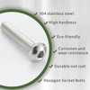 AMLOOPH M4 Bolts, M4 X 8mm Hex Socket Button Head