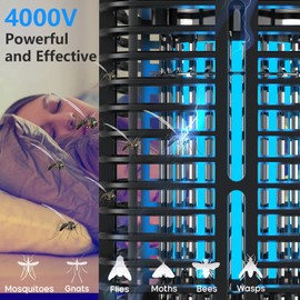 Elektrischer Insektenvernichter, Homesuit Mosquito Killer, Insektenfalle Mückenlampe,20W 4000V elektrische Moskito Zapper, Wirksam zum Reduzieren Fliegender Insekten für Innen Schlafzimmer und Gärten