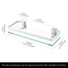 KES 3 Pack Glass Shelf for Bathroom, Glass Bathroom Shelf