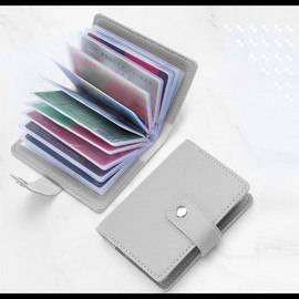 [kakatrend] Anti-Skimming RFID Card Case | Thin PU Material Holds 26 Cards | Perfect for Business & Casual, green