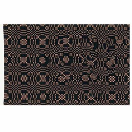 Home Collection by Raghu Lover's Knot Jacquard Black and Mustard Placemat, 14 by 18" Set of 6