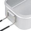 Aluminum Lunch Box Folding Handle Portable Stainless Steel Light Weight