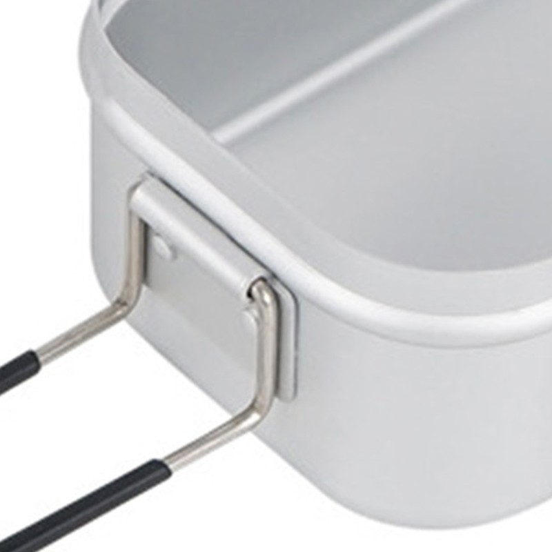 Aluminum Lunch Box Folding Handle Portable Stainless Steel Light Weight