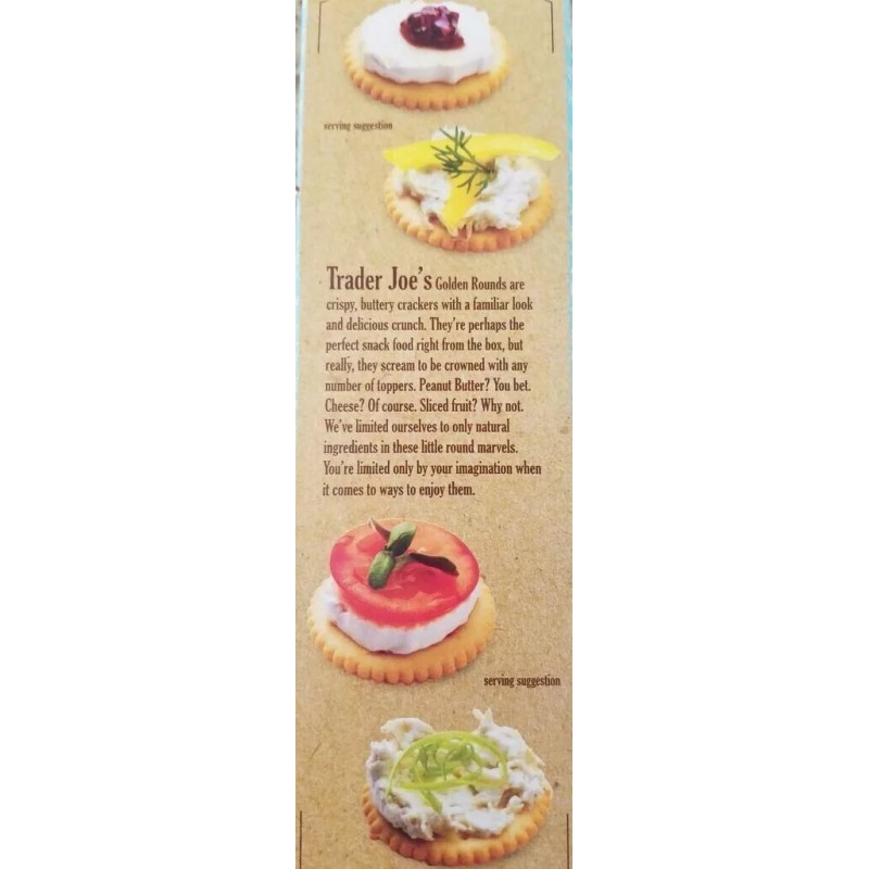 Trader Joe's 2 Packs Trader Joe's Golden Rounds Crackers 12