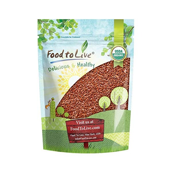 Organic Brown Flax Seeds, 2.5 Pounds â Whole Flaxseeds, Non-GMO, Kosher, Raw, Dried, Sproutable, Bulk