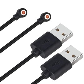 [2-Pack] 4MM Smart Ring Charger Cable Compatible with Milavan/FFFITNES/Free Shark/Weylmd/KNGAD/Anarow/Dkeof/VNEXFU/Hugrow/FKGZJF/Hivisuals Smart Hand Fitness Ring Magnetic Charging