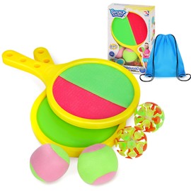 Ekubx Toss and Catch Ball Set - Suction Cup Ball and Catch Game Throwing and Sticky Balls for Family Beaches Yards Playgrounds