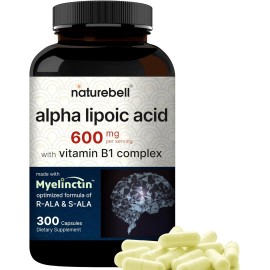 NatureBell Alpha Lipoic Acid Complex 600mg - 300 Ct, High Absorption