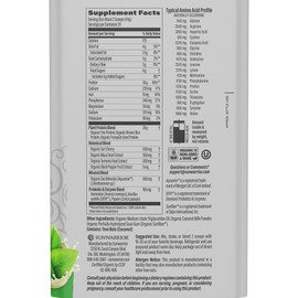 Sunwarrior Organic Plant Based Protein Powder | Vegan Organic Protein Powder with BCAA Amino Acids Plus Recovery Minerals & Botanicals | Non-GMO Soy Dairy & Gluten Free (Unflavored, 20 Servings)