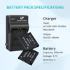 LP NB-11L Battery and Charger,2-Pack 900mAh Batteries for Canon PowerShot