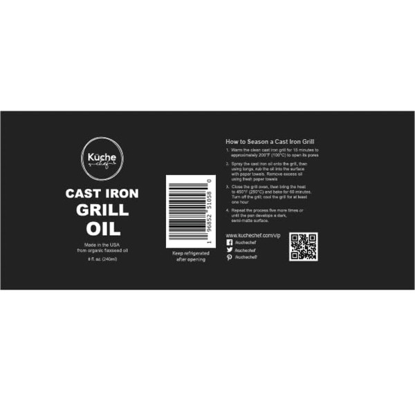 Does not apply Organic BBQ Grill Seasoning Oil 8Oz Made