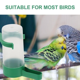 VILLCASE 10pcs Bird Water Feeder, Automatic Bird Water Dispenser, Bird Cage Feeder and Drinker Set Bird Water Bowls Hanging in Cage Accessories for Parrots Budgie Lovebirds