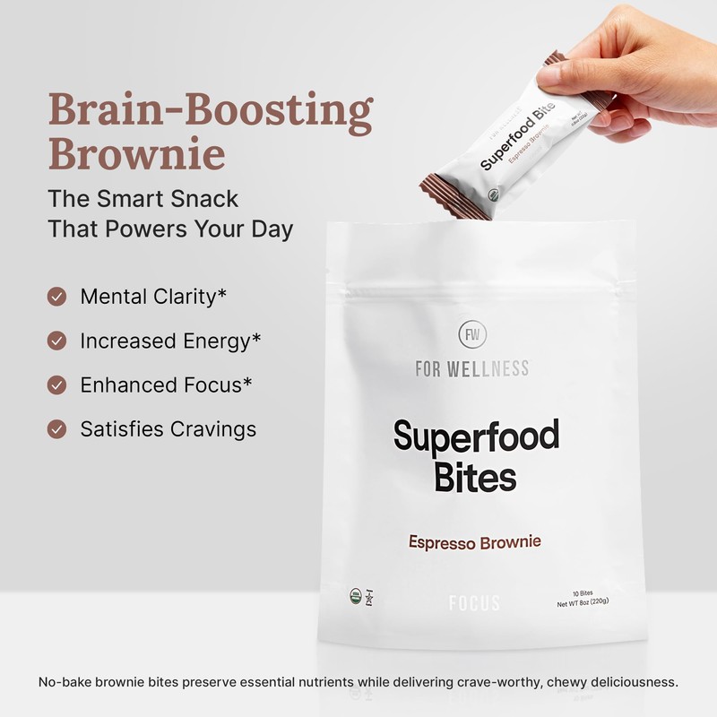 For Wellness Superfood Bites Focus | Healthy Snacks for Adults