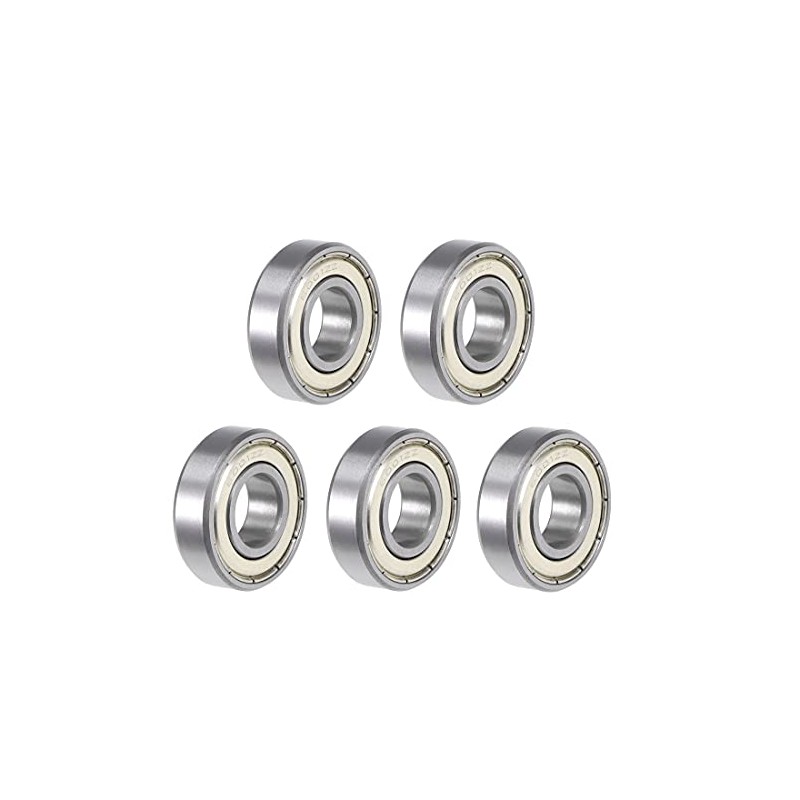 sourcing map 6001ZZ Deep Groove Ball Bearing 12x28x8mm Double Shielded