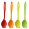 Armrouns 4pcs Small Silicone Spoons Nonstick Kitchen Spoon Silicone Serving